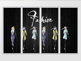 时尚复古潮流服装移门