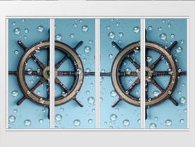 时尚游轮方向杆移门