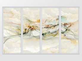 新中式抽象写意移门