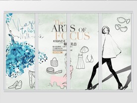 时尚潮流服装移门