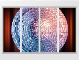 时尚炫彩花移门