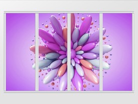 3D浮雕花卉移门