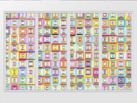 3D炫彩色块移门