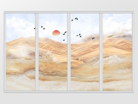 现代简约山脉移门