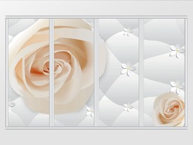 立体几何花朵移门