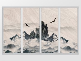 新中式诗意高峰山顶移门