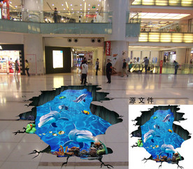 大型3D海底世界立体地画