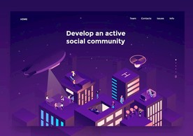 社交网络平台APP软件闪屏插画