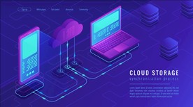 云端存储科技插画设计