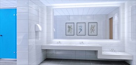 公共卫生间洗手台