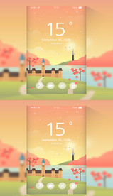 扁平化手机界面设计模版