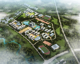 校园鸟瞰效果图