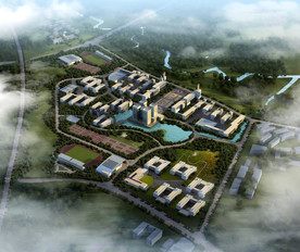 校园鸟瞰效果图