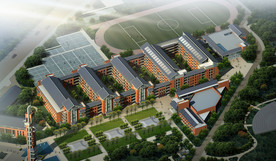 校园鸟瞰效果图