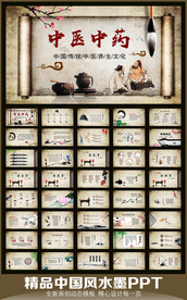 中国风中医中药动态PPT模板