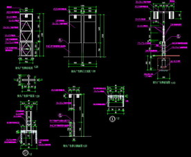 户外广告牌灯箱cad施工图