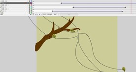 枯树的树叶掉落动画6秒