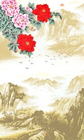 大尺寸牡丹装饰画