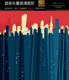 矢量抽象油画装饰画高清无框画