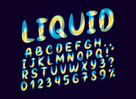 创意炫彩英文字体设计