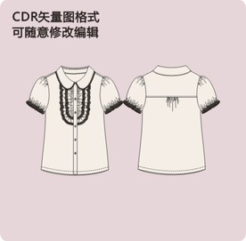 春夏装短袖学生衬衫童装女装