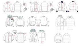 冬装厚外套款式图