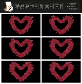 浪漫花瓣婚礼爱情LED视频素材