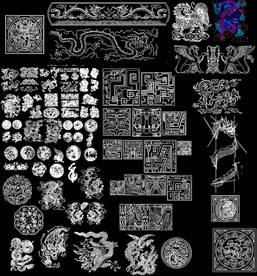 中式龙凤祥云纹图案