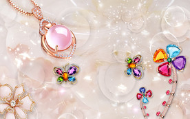 时尚玉雕珠宝背景墙