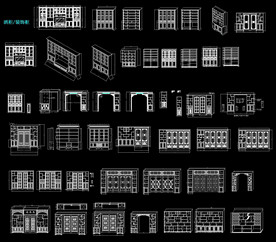 酒柜CAD立面图库
