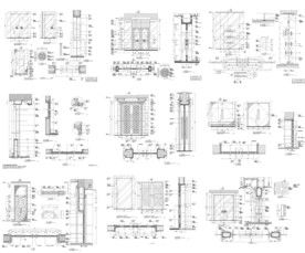 双开玻璃门施工图