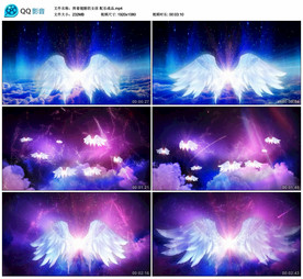 挥着翅膀的女孩 舞台背景视频