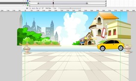 路上的黄色汽车