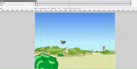 沙滩疯狂的小鸟飞过5秒