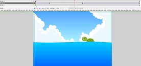 在海里游泳的海龟8秒