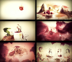 复古怀旧红酒画广告视频素材