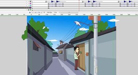 男孩侧面敲门动画5秒