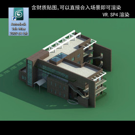 写字楼 现代办公楼 建筑模型图