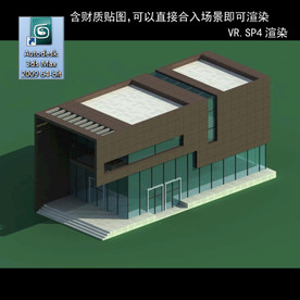 写字楼 现代办公楼 建筑模型图