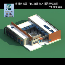 写字楼 现代办公楼 建筑模型图