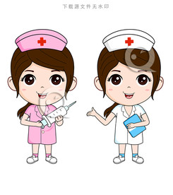 Q版可爱护士高清分层图