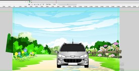 汽车迎面而来6秒动画