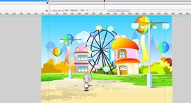 农村小孩经过游乐园12秒动画