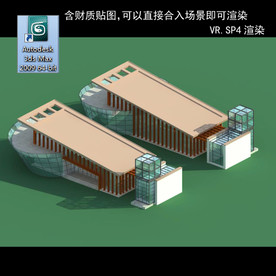 写字楼 现代办公楼 建筑模型图