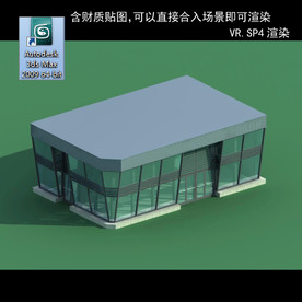 写字楼 现代办公楼 建筑模型图