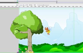 昆虫在树林中飞翔10秒