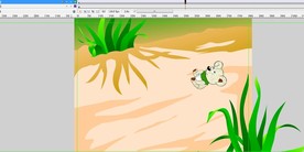 小熊玩具在泥路上面滑下来6秒