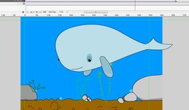 鲸鱼下沉到水里动画10秒