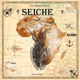 复古怀旧海底生物装饰画