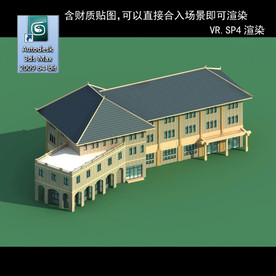写字楼 现代办公楼 建筑模型图